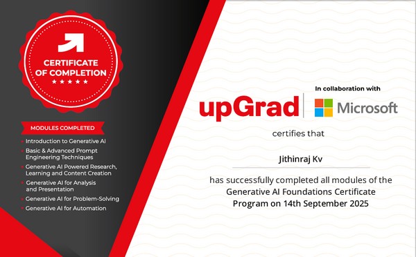 Generative AI foundational Certificate